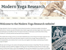 Tablet Screenshot of modernyogaresearch.org